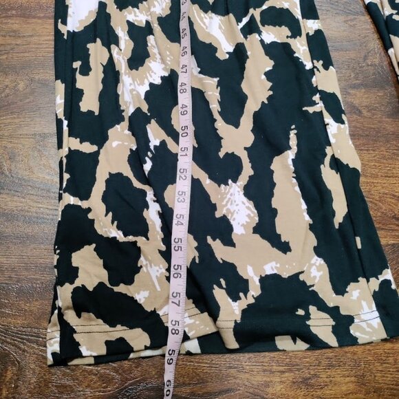 Diane Von Furstenberg Stylish Leopard Print Halter Neutral Jumpsuit Size Large - Picture 13 of 14